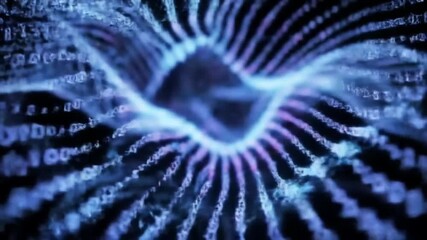 Abstract digital data flow with glowing lines and numbers, concept for science, technology, or future use - Powered by Adobe