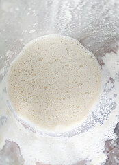 Dough texture with pores close-up, natural food background.