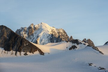 High Alpine Mountain Landscape Sunset