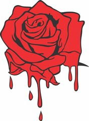 Flor Vermelha Vetorial