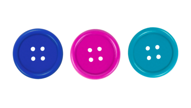 Colorful Buttons Array Sewing and Crafting Elements
