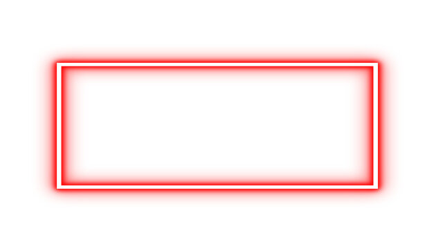 Red neon glowing rectangle frame