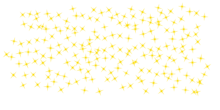 Abstract background of shimmering golden starbursts on a transparent  background - Powered by Adobe