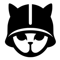 Rabbit robot logo silhouette