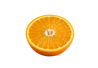 Juicy fresh citrus orange fruit slice on white isolated background for healthy vitamin diet