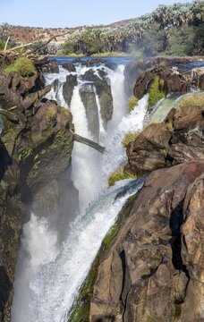 Epupa Falls waterfall on the Kunene River, Kunene, Namibia