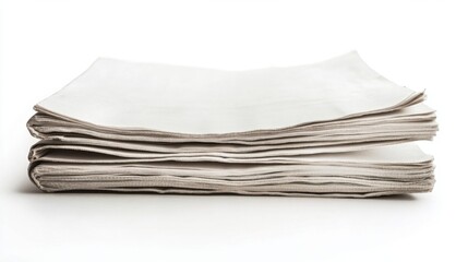 Stack of Newspapers Blank News Print.