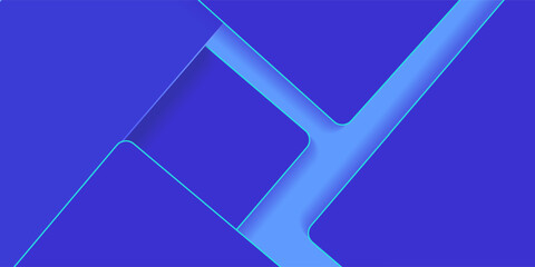 Simple abstract curve rectangle blue background with shadow overlap shapes. Colorful blue design with simple pattern. Simple and modern concept. Eps10 vector