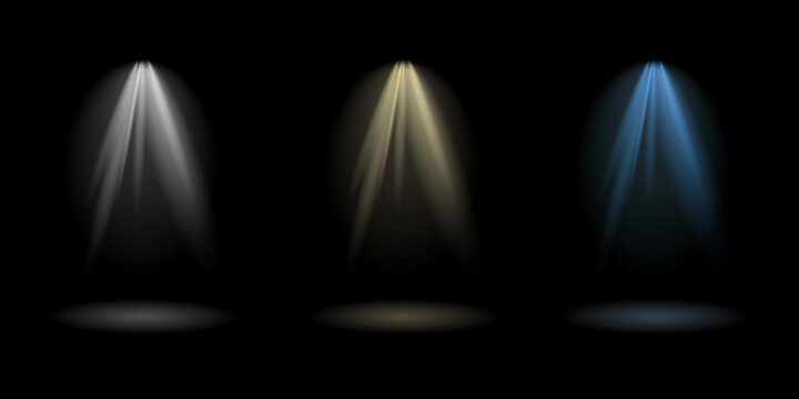 png abstract spotlight with glowing bright stage light beam projection shiny decoration theatre scene studio transparent space concert empty spot disco festive glittering event design