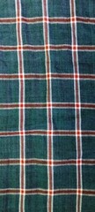Classic Green and Red Plaid Fabric with Woven Texture