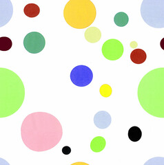 Colorful abstract circles on white background with vibrant hues and playful design, modern artistic composition for creative projects