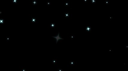 Twinkle star glitter sparkle, Night starry skies with twinkling or blinking stars motion,  stars and glitter FX, black screen background. - Powered by Adobe