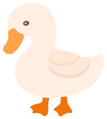 かわいいアヒルのイラスト ベクター素材