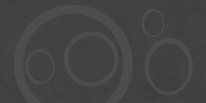 Black abstract background with grey circle rings in faded distressed vintage grunge texture design. grunge gray color pattern background .