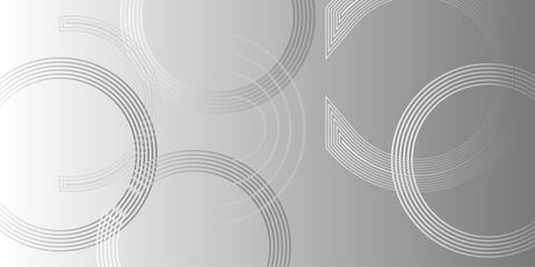Abstract white glowing geometric lines on gray background. white and black background with white circle rings. Crossing line patterned background. Vector modern grey wave curves line for banner design