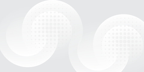 White geometric abstract background overlap layer on bright space with lines effect decoration. Modern graphic design element circles