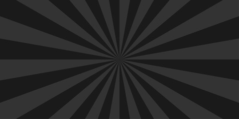 Abstract shine black and gray glowing sunrise spiral sunset ray cartoon pop sunburst wallpaper. minimal gradient summer spiral line diagonal vintage summer poster design.	