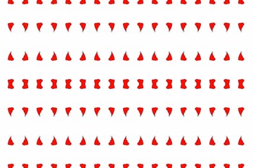 Fototapeta premium red and black fontIllustration of red Christmas headwear in a charming and cozy festive style, suitable for seasonal greeting cards, decorative posters, digital artwork, and cheerful winter celebratio