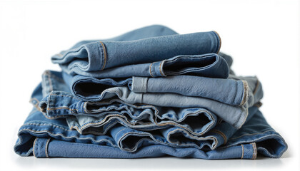 Sustainable Denim Textile Pile – Recycled Jean Fabrics for Eco-Friendly Fashion and Upcycling Projects