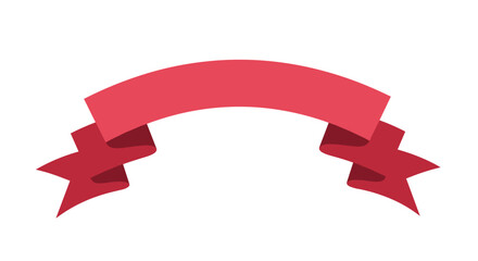 A vibrant red ribbon banner curves gracefully, offering a blank space for text or design elements, perfect for announcements or celebratory graphics.