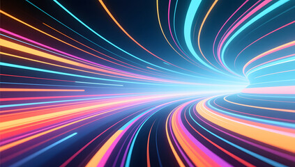 Obraz premium Abstract tech style colorful speed background