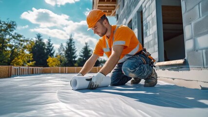 Concrete Paving Process – Professional Construction Worker Smoothing Surface for Residential Landscaping and Home Improvement Guides