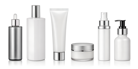 PNG cosmetic bottle cream tube shampoo container blank product vector beauty skincare set pack template lotion background branding

