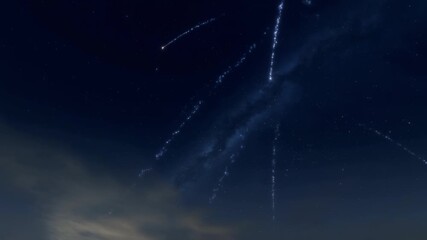 Enjoy a peaceful night in the desert as bright stars illuminate the sky above beautiful sand dunes. The serene atmosphere invites moments of reflection and wonder