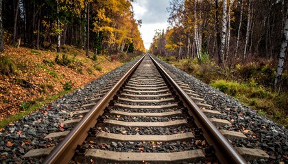 Fototapeta premium まっすぐ続く線路1