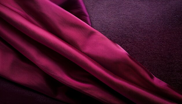 deep crimson fabric drapes over a dark textured background