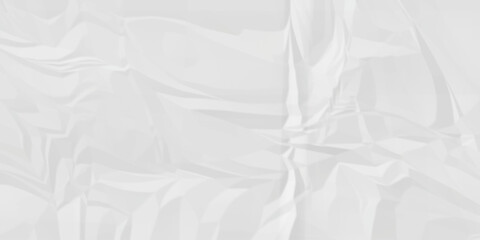 Crumple crushed white obsolete rumple craft design. wrinkle ripped creased white crumple aged closeup paper background.	
