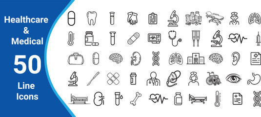 Healthcare and Medical Line Icons
