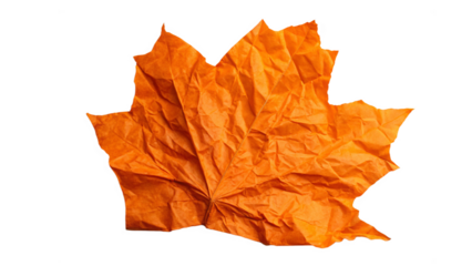  abstract scrap of bright orange crumpled paper