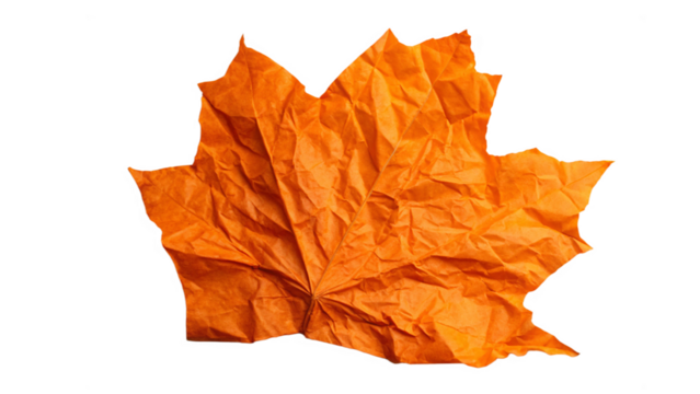  abstract scrap of bright orange crumpled paper