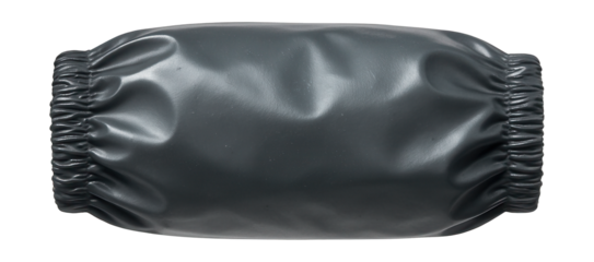 Waterproof PVC sleeve with elastic at both ends and a glossy finish.
