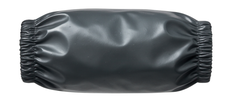 Waterproof PVC sleeve with elastic at both ends and a glossy finish.