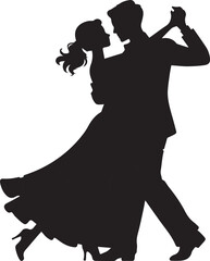 Dancing Couple Silhouette Ballroom Dance Tango Lovers Relationship Joy Lifestyle
