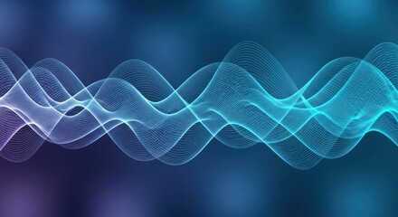 Abstract blue wave pattern flows across a dark background creating a modern and dynamic design suitable for technology presentations digital art projects or futuristic wallpapers adding a vibrant tou