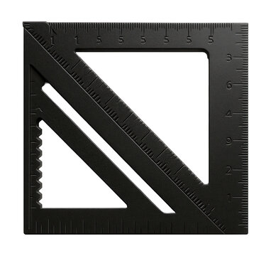 Sturdy rafter square designed for precise marking and cutting of roof rafters.