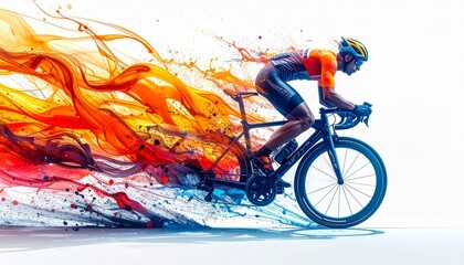 Fototapeta premium girl on bike