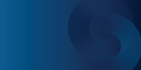 Abstract Blue Concentric Rings Background With Geometric Pattern For Tech And Design