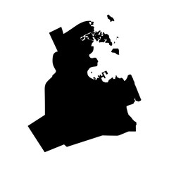 Doha Qatar city map silhouette vector illustration