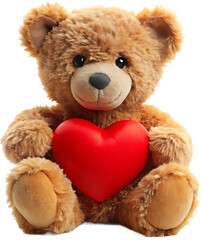 Teddy bear holding a heart 
