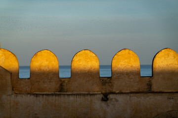 Sousse, Tunisia A crenellated fortified wall in the Medina