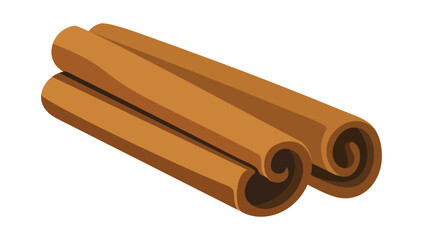 Cinnamon sticks. Vector isolated illustration