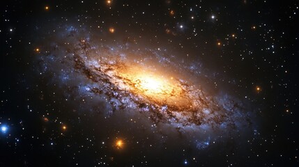 Fototapeta premium Majestic Spiral Galaxy in Deep Space.