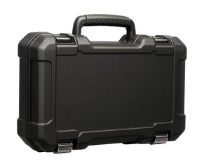 Durable plastic tool case with dual locks for safe transport of delicate equipment.
