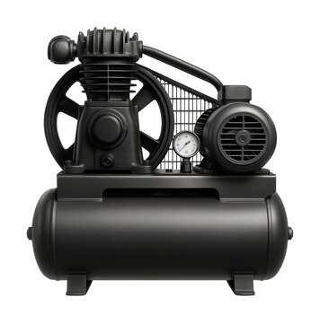 Heavy-duty belt-driven piston compressor with a durable cast iron pump for construction.