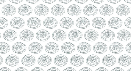 A seamless pattern of sketched roses in a repeating grid on a white background.