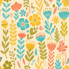 abstract flower pattern for fabric textile